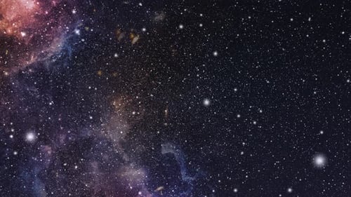 Flying Through a Star Field and Nebulae Space Animation