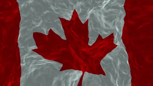 Animated Waving Canada Flag Background Loop