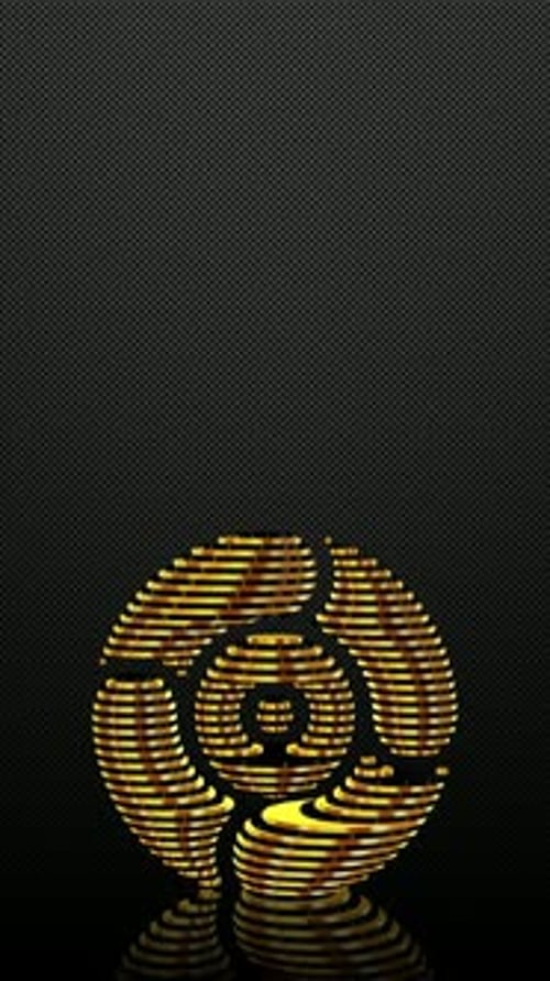 Abstract Golden Geometric Striped Morphing Loop Animation