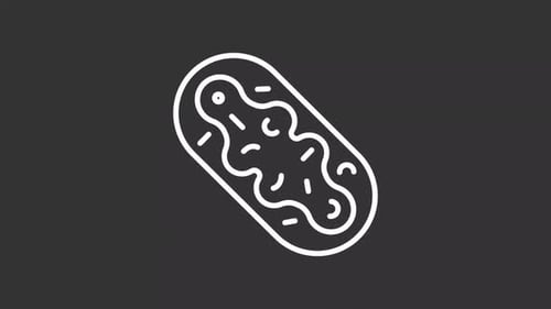 Animated mitochondria white icon