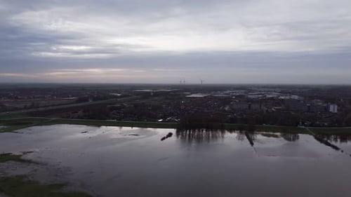 Lek's Embrace: Flooded riverbanks Along the Scenic Lek River