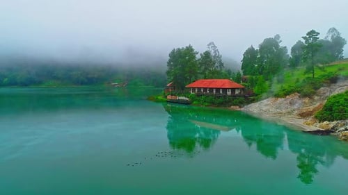 Reflection of water of lake linao