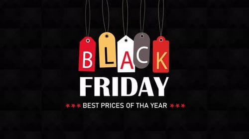 Animated Black Friday Sale Promotion with Dropping Price Tags