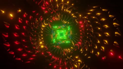 Colorful Trippy Pattern Animation Visual 3D Mandala Spiritual Pattern