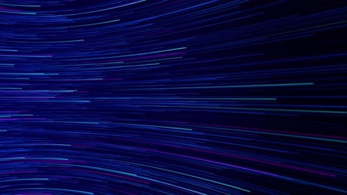 Abstract Tunnel of Glowing Neon Lines Background