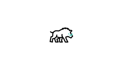 Minimalist Animated Wild Boar Walking Icon