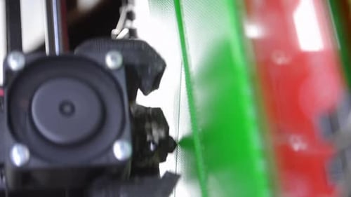 3D Printer Printing Prototype Molten Plastic Process of Creating Model Vertical