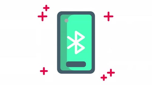 Bluetooth Device Icon: A Teal Smartphone Illustration