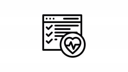 wellness line icon animation