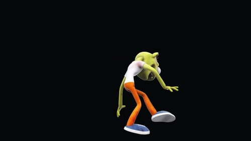 Fun 3D cartoon zombie dancing (with alpha channel included)