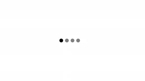 split dots loading bar animation with one dot like bullet