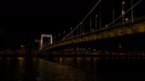 Moving on Danube River During Night