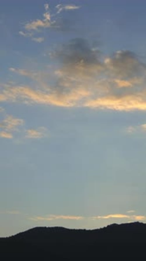 Sunset Time Lapse over Mountains