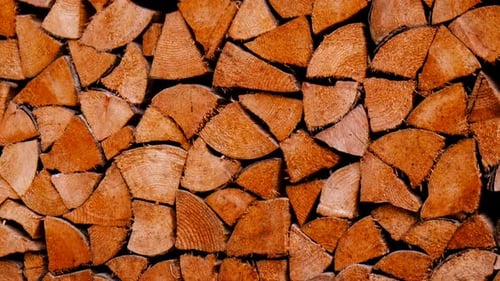 Preparing Firewood for the Winter Selective Focus