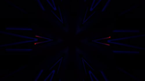 Neon Lights Pulse Hypnotically in a Dynamic and Colorful VJ Loop
