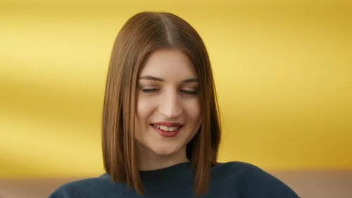 Woman With Auburn Hair Smiles