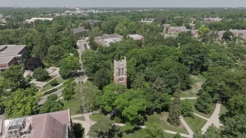 Michigan State University Aerial Drone Beaumount circle