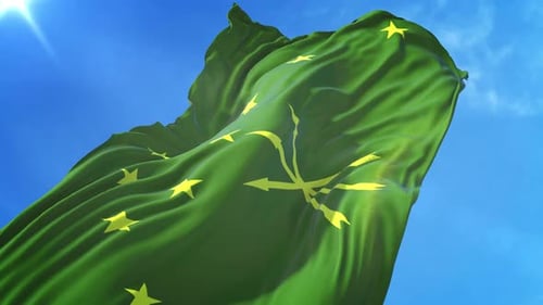 Adygea Flag Low Angle View