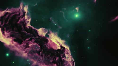 Abstract Cosmic Nebula Background with Glowing Stars