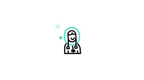 Animated Line Art Winter Parka Icon