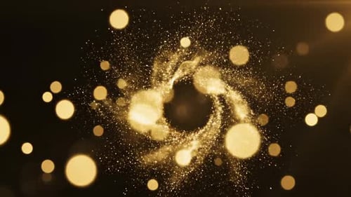 Luxury Golden Particles Background