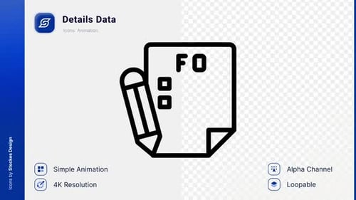 Animation Details Data Icon