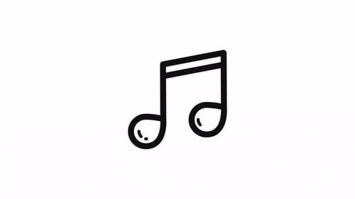 Animated Musical Note Sketch Reveal and Disintegration