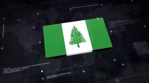 Norfolkinsel-Hintergrund mit Flagge