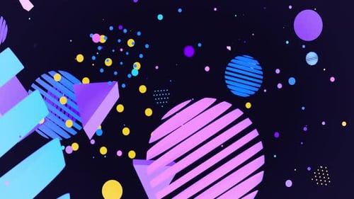 Colorful Geometric Abstract Shapes Dynamic Reveal