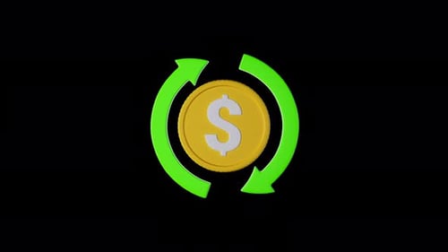 Currency Exchange 3D Icon Loop