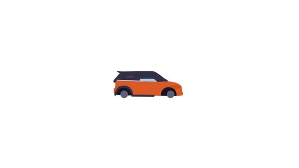 Small Car Side View loop animation icon, Elements Motion Graphics ft ...