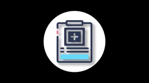 3D Animated Medical Report Icon Loop