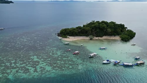 Tropical Philippines Island and Boats