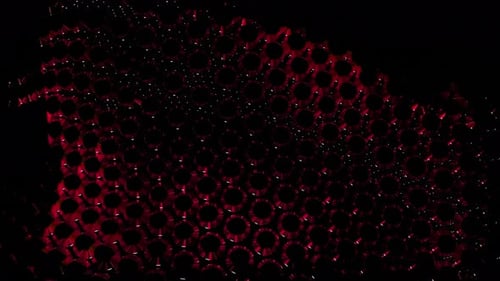 Dynamic Abstract Red Geometric Pattern Loop Background