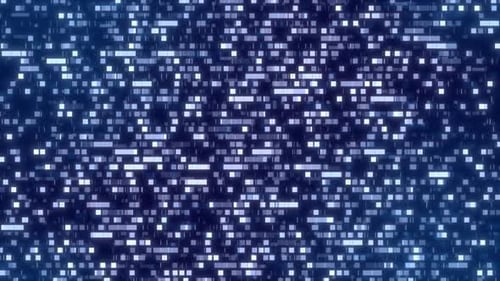 Seamless Loop of Abstract Glowing Digital Data Grid