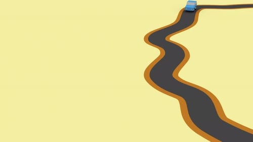 3D Lowpoly Car Traffic Travels to your Destination Intro Able to Loop Endless