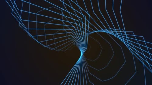 Animation abstrakter wehender Lichtlinien