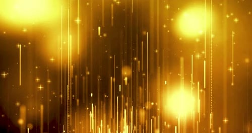 Golden Particles Shimmering Background for Celebrations and Awards