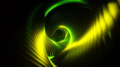 Yellow And Green Hypnotic Background Loop Animation In 4K