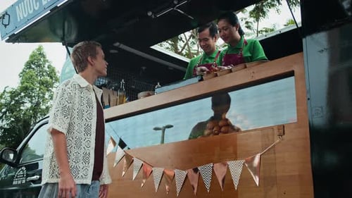 Customer Ordering at Modern Food Truck