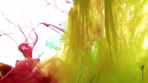 Abstract Red, Green and Yellow Color Swirl