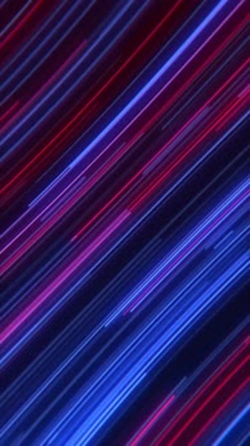 Vertical Video - Glowing Neon Light Beams Abstract Background