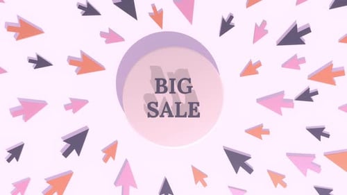 Animated Big Sale Marketing Promo with Dynamic Cursors