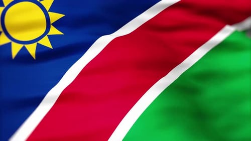 Waving Namibia National Flag Loop