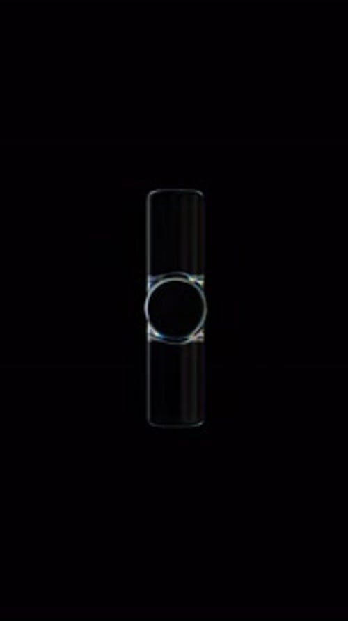 3d Transparent Rotating Glossy Cross with Dispersion Effect Rainbow Colors Reflection Glass 3d