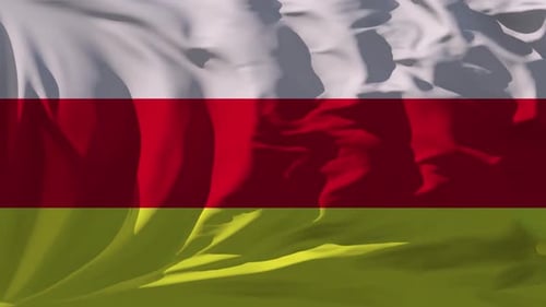 Rundfahrt mit der Flagge von Nordossetien