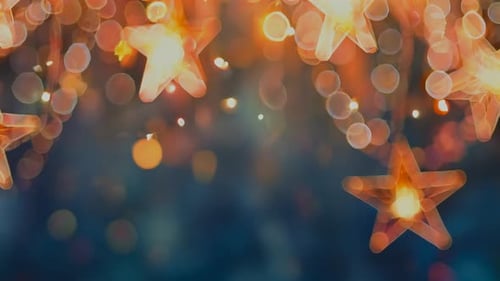 Magical Twinkling Star Lights Set Against a Dreamy Enchanting and Beautiful Background