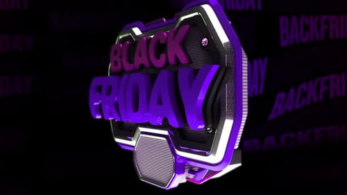 Futuristic 3D Black Friday Logo Title Reveal