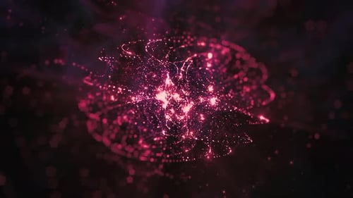 Red Particles Blinking Animations Background