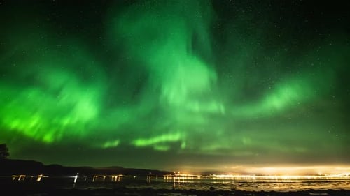 Witness the Beauty of the Northern Lights: Epic Time Lapse on a Night Sky Full of Colors 4K